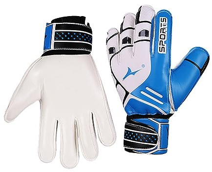 Guanti da portiere da calcio per bambini, portiere da calcio giovanile, portiere in lattice con presa forte e protezioni per le dita Guanti da portiere da calcio per bambini Protezioni da polso