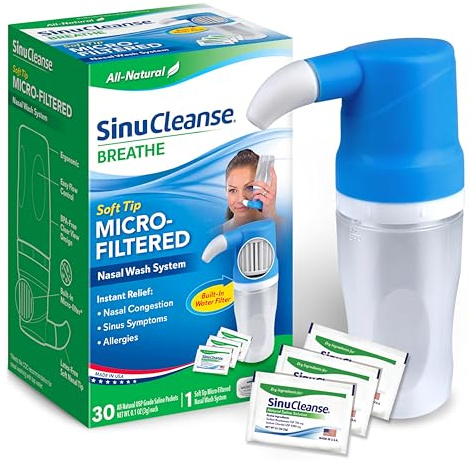 SinuCleanse Micro filtrata nasale Sinus Wash System Cleanse e pulizia Saline sistema di irrigazione a filo 30 Conte