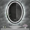 LUVODI Bathroom Mirror with LED Lighting: 600 x 800 mm Oval Makeup Mirror with Dimmable LED Light, Anti-Fog, Touch Sensor, Memory Function, Wall Mounted Shaving Mirror,