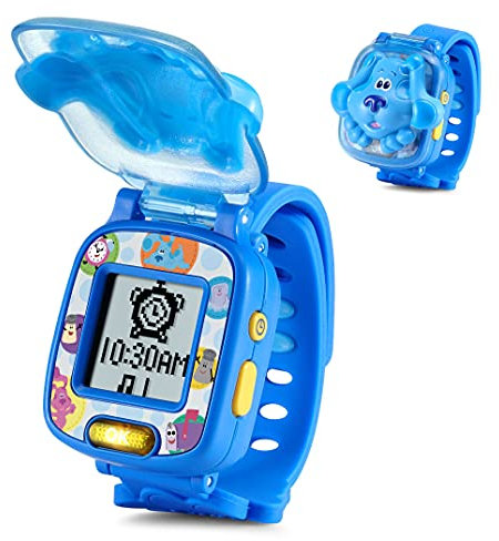 VTech - Die Spuren von Blue und Du! Lernuhr, pädagogisches Spielzeug für Kinder ab 3 Jahren, Originalstimmen der Serie, Blau, ESP-Version (3480-611722)