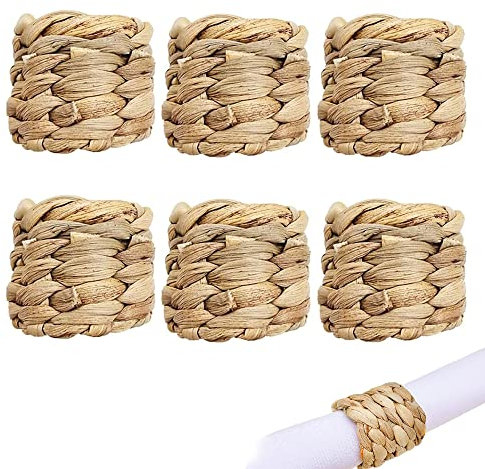 6 Pezzi Anelli per Tovaglioli, Anelli Portatovaglioli Rotondi, Anelli per Tovaglioli da Tavolo da Pranzo, Anelli per Tovaglioli per Decorazioni per Casa, per Decorazione Tavola, Matrimonio, Festa