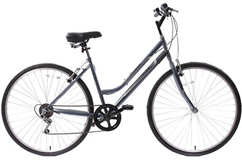 Discount Professional Premium Womens Hybrid Comfort Bike Commuter City Trekking Bike 700c Wheel 18'' Frame Step Through Grey
