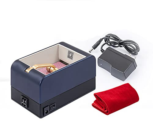 Concessionnaire de Cartes Automatique à 2 étages, Mini-Machine à diviser Les Cartes rotative à 360 ° avec Nappe de Poker, Batteur de Cartes à Jouer électrique Portable pour la Maison, adapté au Jeu