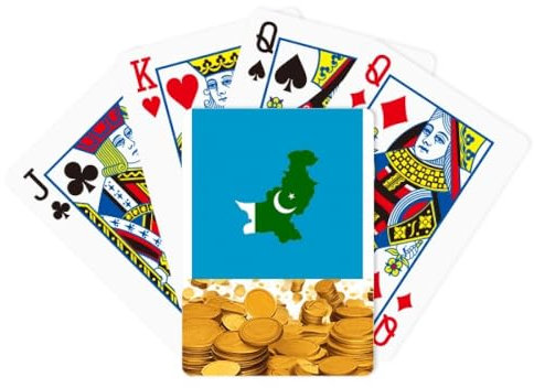 no/no Pakistan Map Plate National Flag Country Gold Playing Card Classic Game