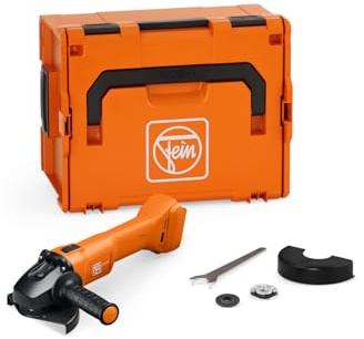 FEIN Amoladora angular a batería Ø125 mm, CCG18-125-12 AS, 18V, gran potencia y duración, para trabajos efectivos de corte, motor sin escobillas FEIN, sin batería y cargador