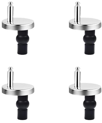 SRJQXH Fixation Abattant WC 4 Ensembles, Stable Fixation Cuvette, Accessoires Siège, Système Charnières pour Plupart Sièges Toilette Standard
