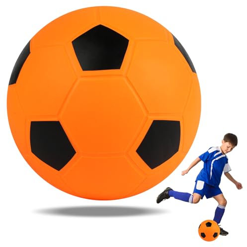 OSDUE Palline da Spiaggia Arcobaleno, 22cm PVC Palla Gonfiabile Spiaggia per Interni Esterni Spiaggia Piscina Palla Rimbalzante per Bambini Pallone Calcio Fluttuante Arcobaleno Ball Morbida Arancione