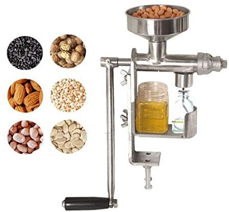 Pressa manuale per olio – Estrattore di olio domestico per arachidi, noci e semi – Efficiente spremitura dell'olio per olio da cucina fatto in casa