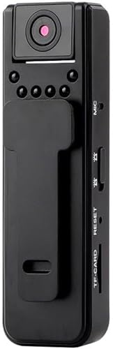 A7 Mini bärbar fickkamera, 180° flipkamera mörkerseende, 1080P Full HD-actionkamera, liten digital videoinspelare kroppskamera, magnetisk/clip-on typ lagstiftningsinspelare, 10 x 8 x 3 cm