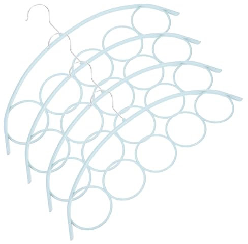 WEKAMOS 4 Pezzi Grucce per Sciarpe e Cinture Metallo Antiscivolo Organizer per Armadio per Pantaloni Maglioni e Borse Design Compatto e Resistente per Uso