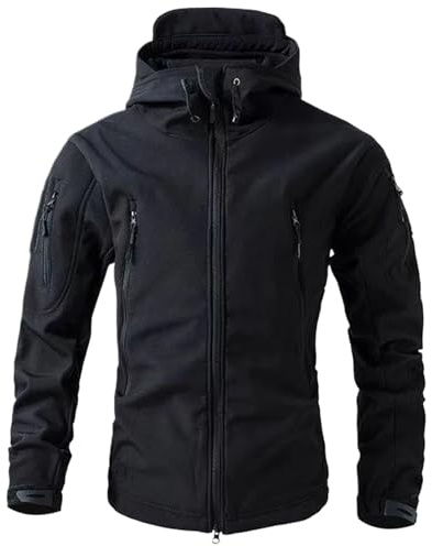 UBOHUZ Softshell fleecejackor för män vattentäta utomhusfiske vandring jakt termisk camping lastrockar varma för utomhus, Färg 5, L