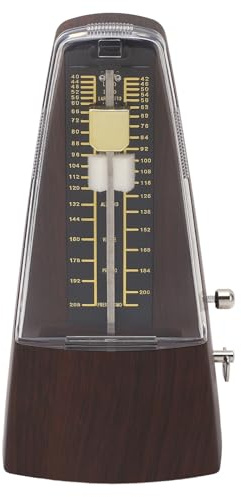 YDuupxe Mekanisk Metronom, Tränäringsfinish Tempo Trainer med ABS-plaststål, 40 Till 208 BPM Val Av Taktslag, Klart Högt Ljud för Pianogitarr Violintrummor Nybörjare