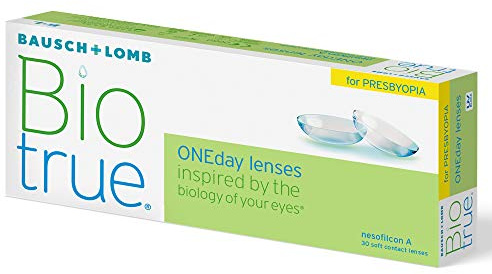 Bausch und Lomb Biotrue ONEday for Presbyopia, Tageslinsen, Kontaktlinsen weich -03.75 Dpt, DIA 14,2 mm, BC 8,60, Add Low 30 Stück