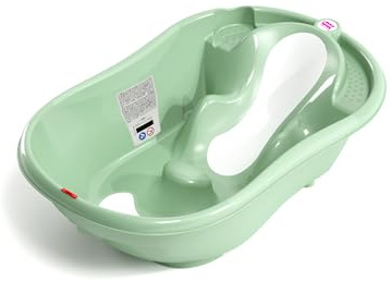 OKBABY Onda Evolution - Cómoda bañera antideslizante para el baño del bebé - para bebés de 0 a 12 meses - Verde