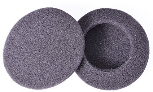 2 Paar Ersatz-Ohrpolster passend für Logitech H230 / Sennheiser PC2 Chat / PC3 Chat / PC7 USB / PC8 USB Kopfhörer/Headset, Farbe: Schwarz