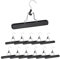 Relaxdays Hosenspanner Holz, 12 Stück, 360° drehbarer Haken, Filzschutz, HBT 17 x 25 x 2,3cm, Kleiderbügel Hose, schwarz