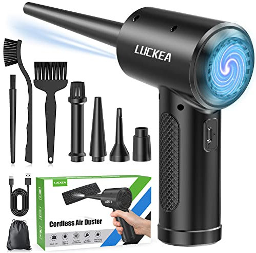 Air Duster komprimerad luft rengöring PC, 3-växlad luftfläkt för PC, komprimerad luftventiler, elektrisk dammblåsare för PC-tangentbord, bil, kontor, soffa, elektrisk dammblåsare