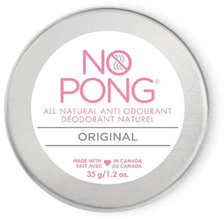 No Pong - Original - All Natural Deodorant, Plastic-Free, Paraben-Free, Aluminum-Free, For Men and Women, 35g cream