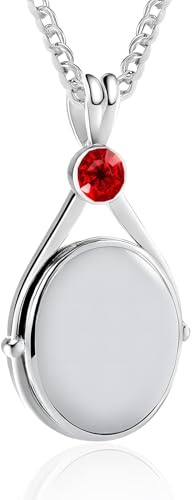 Hpbaggy Collar Sirena Colgante De Concha De Sirena Con Platino Plateado Zirconia Cúbica Camafeo Pendant Regalo Para Las Mujeres Para El Cumpleaños (Rojo)