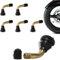 6 Stücke PVR70 Roller Ventil, Rollerventil Roller Ventil, 90 Grad Reifen Ventil Vorbauten, Reifenventil Schlauchlos, Messing Tubeless Ventil, für Motorräder, Autos, Fahrräder, Motorroller