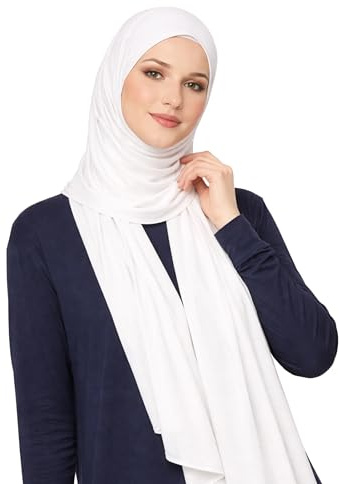 Pañuelo hijab de punto 100% algodón para mujer de calidad superior, Extra Lang