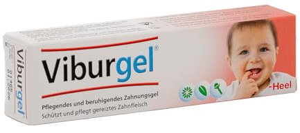Viburgel Zahnungsgel für Babys ab 4 Monate – Beruhigt, pflegt und schützt das Zahnfleisch beim Zahnen auf natürliche Weise, mit Kamille, Salbei und Nelkenöl, ohne chemische Wirkstoffe, 10 ml