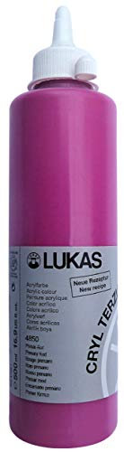 LUKAS CRYL TERZIA 500 ml - Acrylfarbe in Studien-Qualität - Farbton Primär-Rot