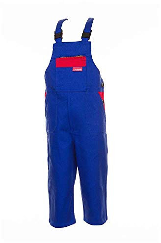 Planam 0164122 Kinderlatzhose, Kornblau/Rot, Größe 122/128