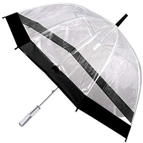 ENTRE TEMPS, DI284, Parapluie Dôme Nomade 90 cm - Transparent, Léger et Compact - Protection Efficace contre la Pluie - Coloris Aléatoire : Blanc, Rose, Noir, Violet
