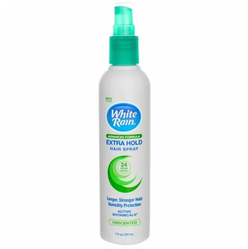 White Rain Hairspray Extra Hold Unscented, 7 oz (Pack of 2) - Non-Aerosol Hair Spray Extra Hold for Men & Women, Advanced Formula with Humidity Protection, Fragrance-Free, Non-Sticky, All Hair Types