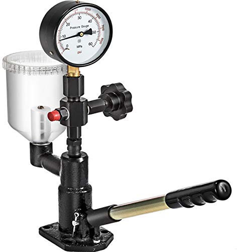 VEVOR 600 Bar Einspritzdüse Prüfgeräte 0,8L Krafststoffdruckmesser, Einspritzdüse Prüfgeräte mit doppelter Skalierung Injektoren Tester Diagnosegerät im Dieselmotor