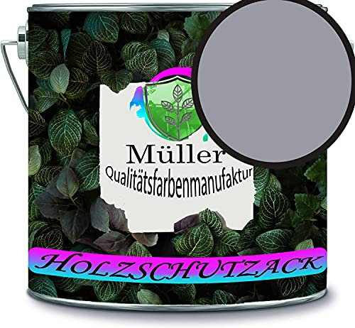 Müller - Vernice protettiva per legno, resistente alle intemperie, protezione a lungo termine dagli agenti atmosferici, colore grigio segnaletico, RAL 7004