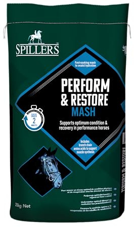 SPILLERS Perform & Restore Horse Mash 20KG - Performance Recovery Mash Horse Feed with Amino Acids, Vitamins C & E - Feed to Support Muscle, Digestive and Immune Health