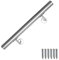 Gimisgu Pasamanos de acero inoxidable, pasamanos para escaleras, pasamanos de pared, escaleras para interiores y exteriores, barra con soporte y tapas, diámetro de 42 mm, longitud: 50 cm