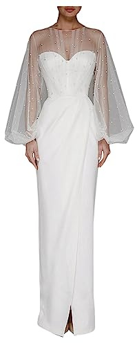 YonYeHong Robe De Mariée en Dentelle Enveloppe Enveloppe Hip Robe Nuptiale Robes De Soirée De Soirée De
