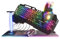 GAME PUNK Ensemble de jeu PC Codebreakers de 6 pièces avec grand tapis de souris RVB, concentrateur de clavier mécanique RVB, casque de jeu, support de casque RVB, souris de jeu et bande lumineuse RVB