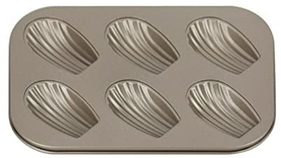 Madeleines mould cake baking tray shell shape cake baking tray 6 cavities carbon steel non-stick Madeleines mould baking tray DIY shell cake mould (silver white)