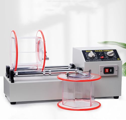 STMKB Máquina Pulidora De Tambor, Máquina Pulidora De Doble Cilindro para Joyas De Oro Y Plata, con Sincronización Y Velocidad Ajustable, Utilizada para Esmerilar, Eliminar Óxido Y Pulir