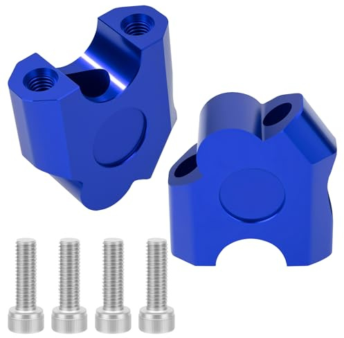 Tunejoy Elevadores para Manillar de Motocicleta 22 mm Abrazadera Elevadora para Manillar de Moto de Movimiento Posterior per ATV Dirt Pit Bike Azul