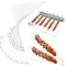 Brochettes Inox pour Barbecue avec 2 Support,12 Brochettes à Viande en Acier Inoxydable,28.5 cm BBQ Brochette Réutilisables,Pic a Brochette Inox de Kebab,Brochettes Plates pour Barbecue,Viande,Légumes