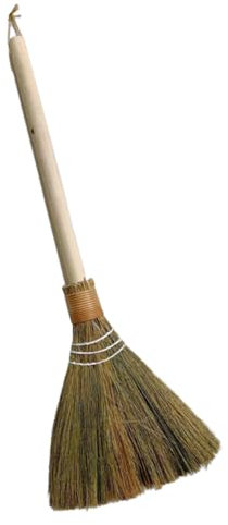 Mobestech Scopa Di Paglia Fatta Mano Piccola Scopa Per Pulizia Da Tavolo Per Polvere Domestica Manico