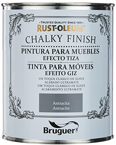 Rust-Oleum Bruguer Chalky Finish pintura para muebles Antracita 750 ml