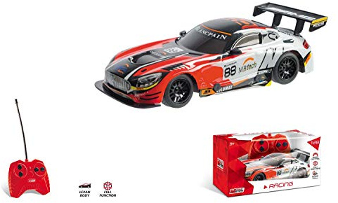 Mondo Motors - Mercedes AMG GT3 - modello in scala 1:28 - fino a 10 km/h di velocità - auto giocattolo per bambini - 63430
