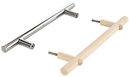 eliga Türgriff-Set Edelstahl/Holz