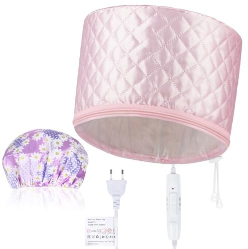Totofac Cappello termico per trattamenti di profondità, cuffia a vapore per maschere per capelli, Haardampfer, cuffia riscaldante con 2 modalità di temperatura per spa, salone, casa
