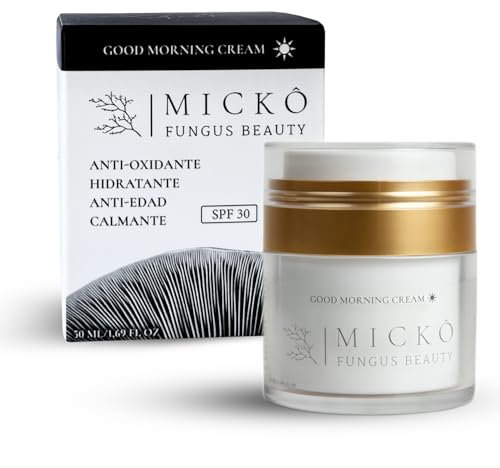 MICKÔ Crema de Día Antiarrugas para Mujeres y Hombres, Crema Coreana Antioxidante con Niacinamida, Bakuchiol y Vitamina C, Crema Facial con SPF30, Crema Hidratante Vegana, Pieles Sensibles, 50ml