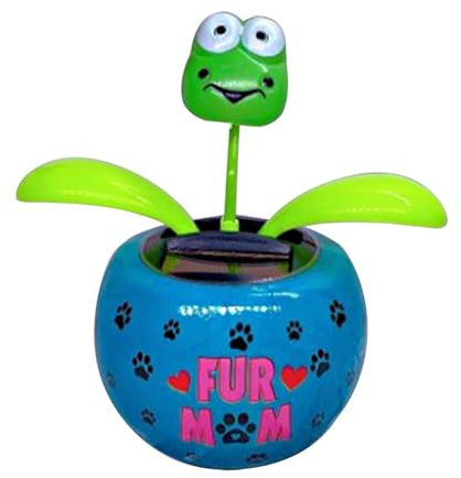 Figura solare oscillante per auto, per cruscotto auto, decorazione per cruscotto con fiori danzanti, decorazione per casa, tavolo, scrivania, cruscotto, auto, ornamento ad energia solare