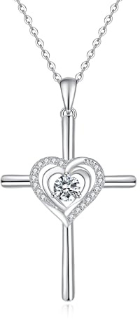 Fryneauy stetoskop korskedja hänge 925 sterlingsilver medicinskt smycke stetoskop halsband för läkare sjuksköterska medicinstudent RN sjuksköterska gåvor för kvinnor, Sterlingsilver, Ingen ädelsten