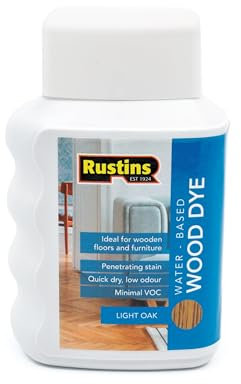 Rustins Water-Based Wood Dye Light Oak 250ml