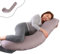 Oemmie Oreiller de Grossesse 145x45 cm - Oreiller de Couchage Pour Enceinte - En Forme de J - Grossesse